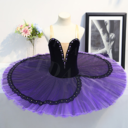 Black Purple Sleeveless Ballet Tutu