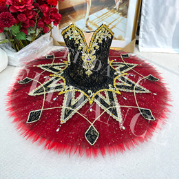 High Quality  Girls Stage Dancewear Professional Ballet Performance Tutu