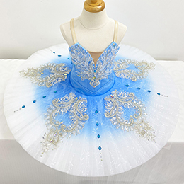 Custom Size Girls Light Blue Professional Stage Performance Ballet Tutu