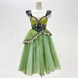 Custom Size Girls Light Green Professional Stage Performance Ballet Dress