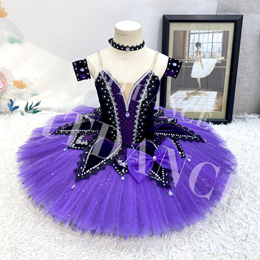 Custom Size Girls Light Blue Professional Stage Performance Ballet Tutu