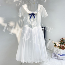 Custom Size Girls Light Blue Professional Stage Performance Ballet Tutu Dress