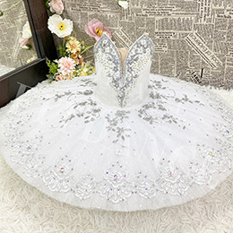 High Quality  Girls White Stage  Professional Ballet Performance Tutu
