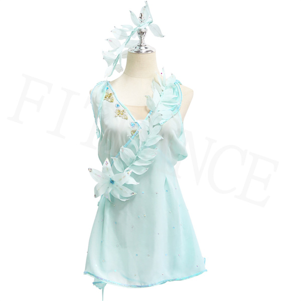 Cyan Sleeveless Cupid Chiffon Dress 