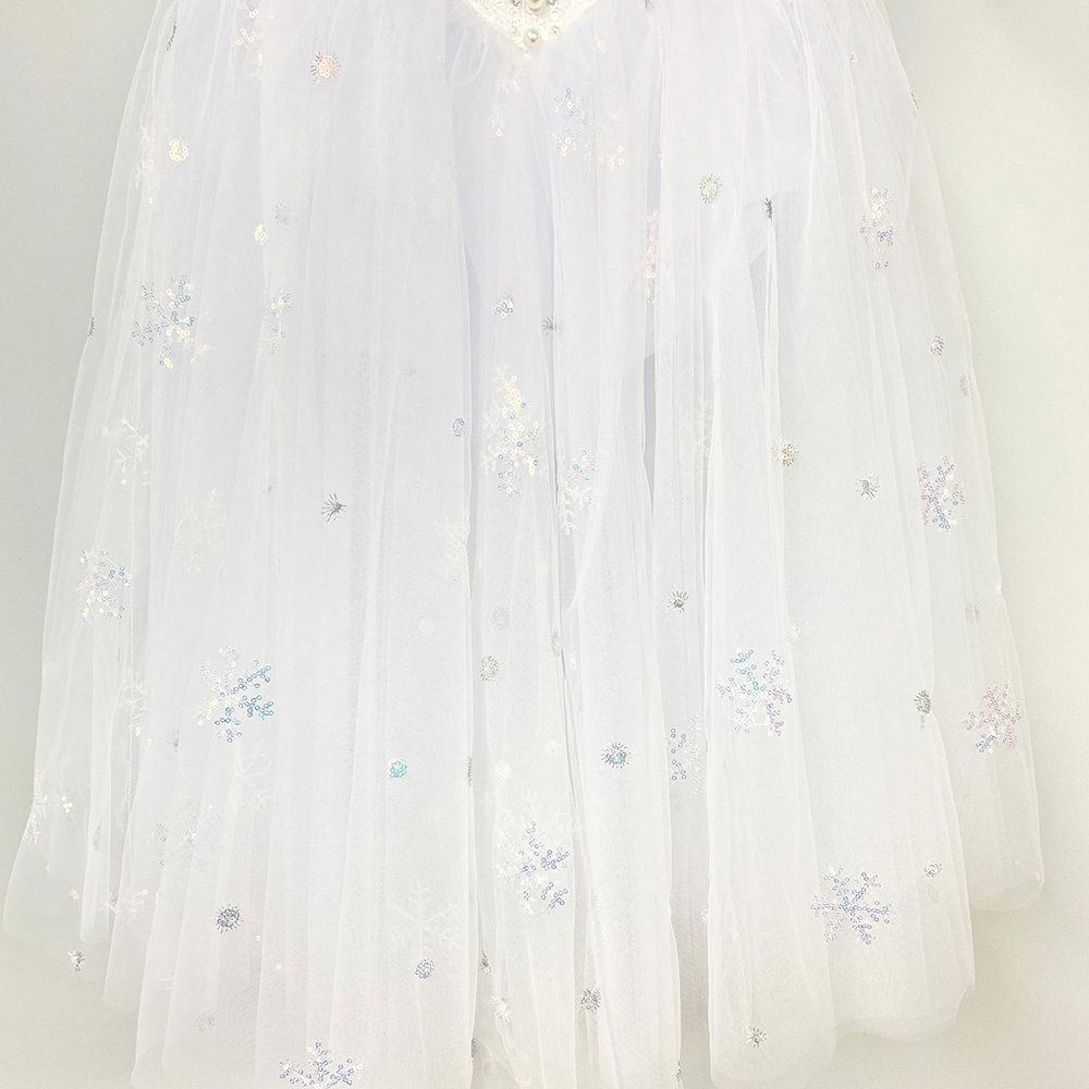 White Snowflake Tulle Romantic Dress