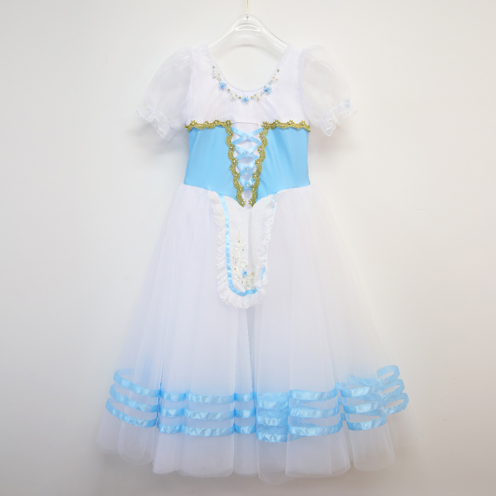 Blue And White Giselle Coppelia Girls Romantic Dress