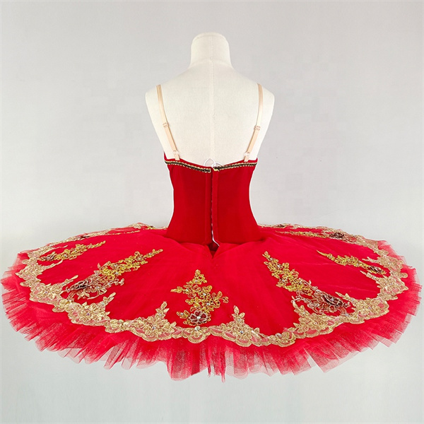 Wholesale Custom Size Red Performance Ballet Professional Tutu