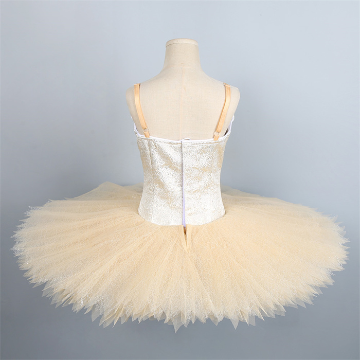 Simple Champagne-colored Basic Ballet Dress